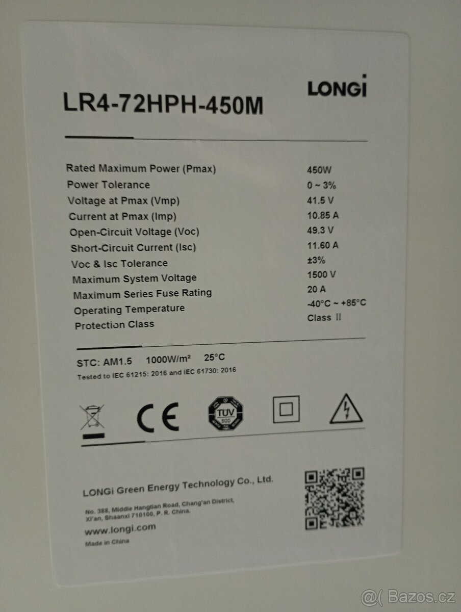 Solární panel LONGI LR4-72HPH-450M