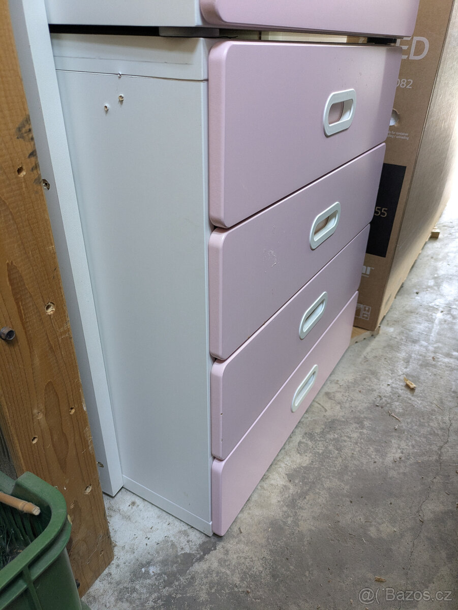Ikea STUVA - bílá/ růžová skříňka se šuplíky