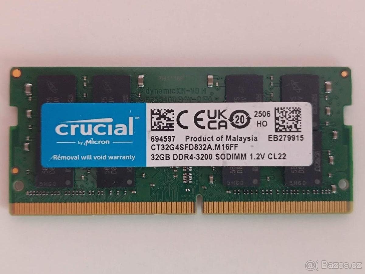 Paměť RAM 32GB DDR4 SO-DIMM