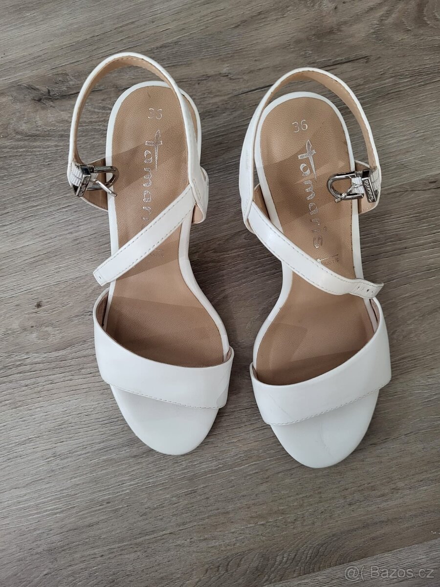 Elegantní bílé sandály Tamaris,vel. 36