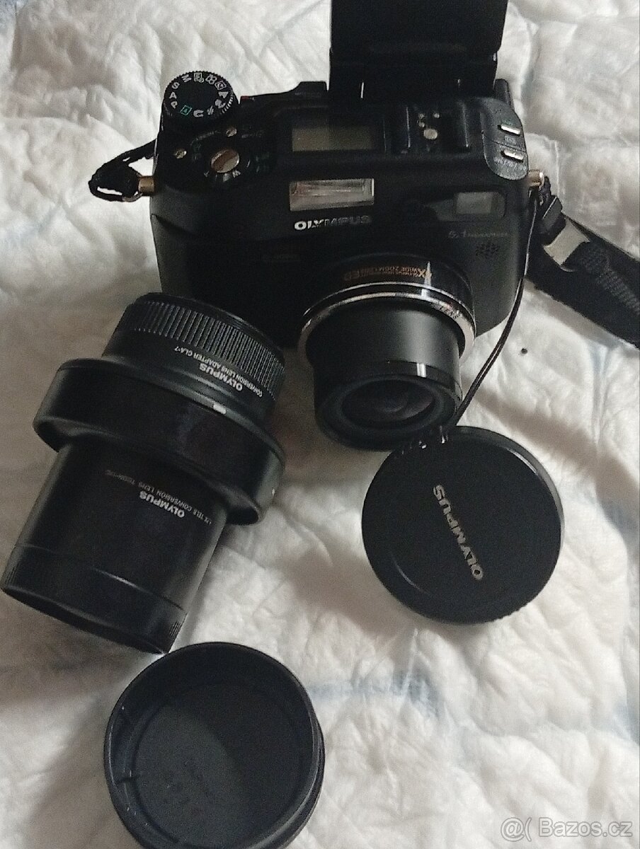 Objektiv Olympus TCON-17c s adaptérem CLA-7.