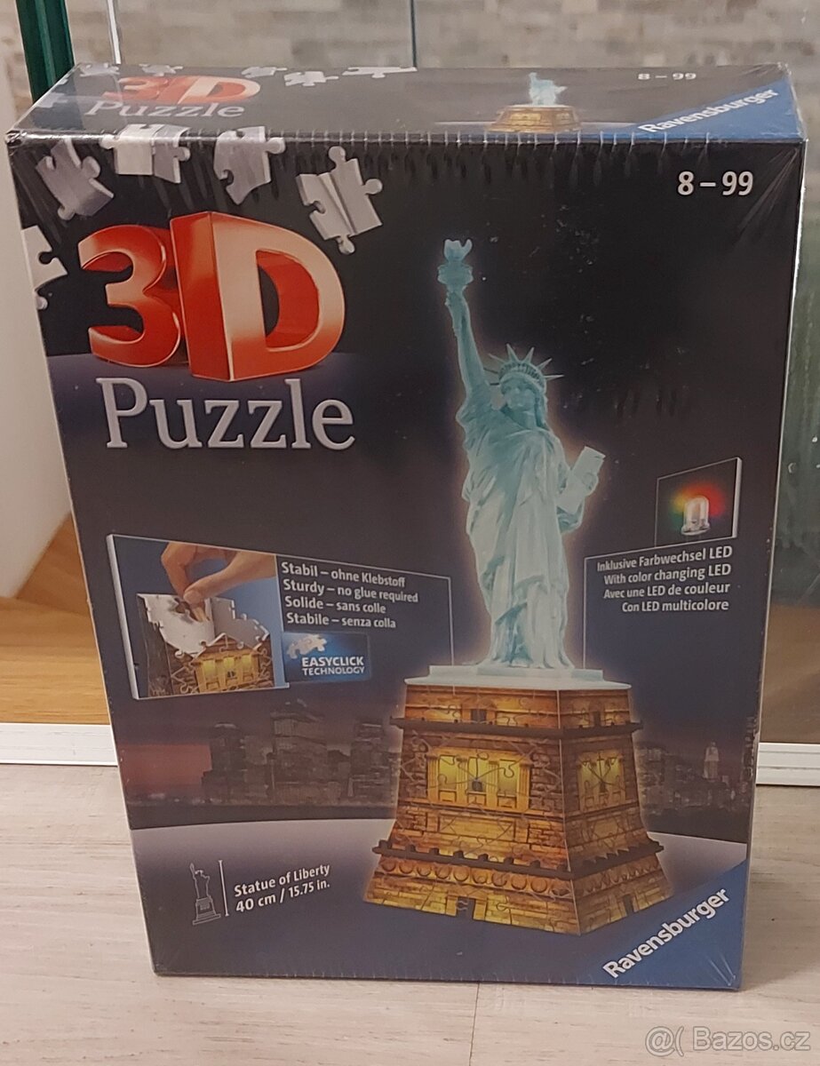 3D Puzzle svítící Socha svobody