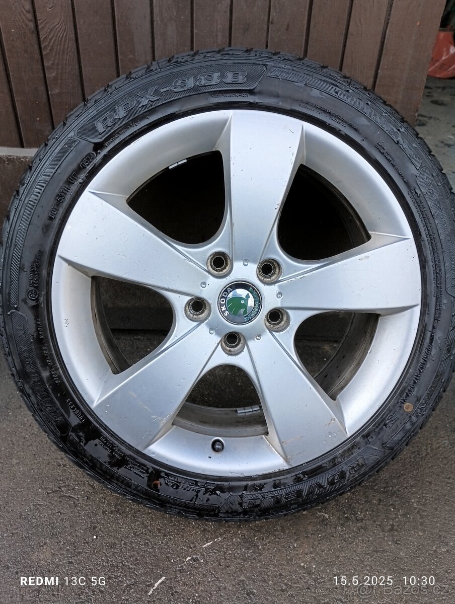 Prodám kompletní ALU kola R17 5x112