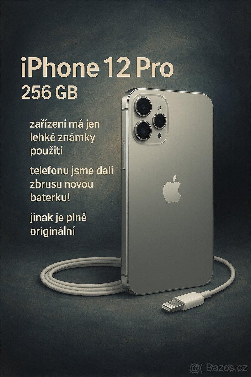 iPhone 12 Pro 256 GB – Stříbrný s novou baterií