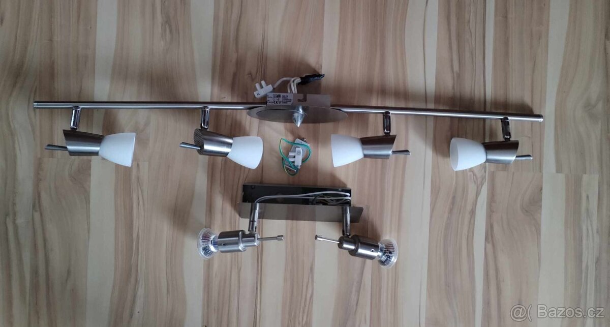 2x bodové světlo svítidlo nerez/bílý mat 4x40W + Paulmann