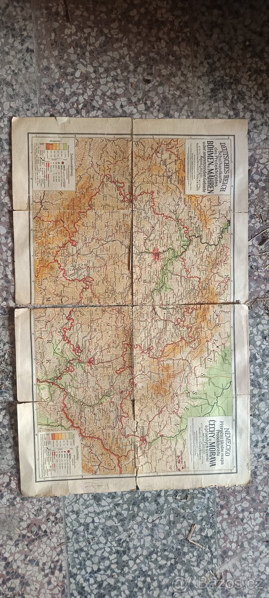 Stará mapa protektorátu