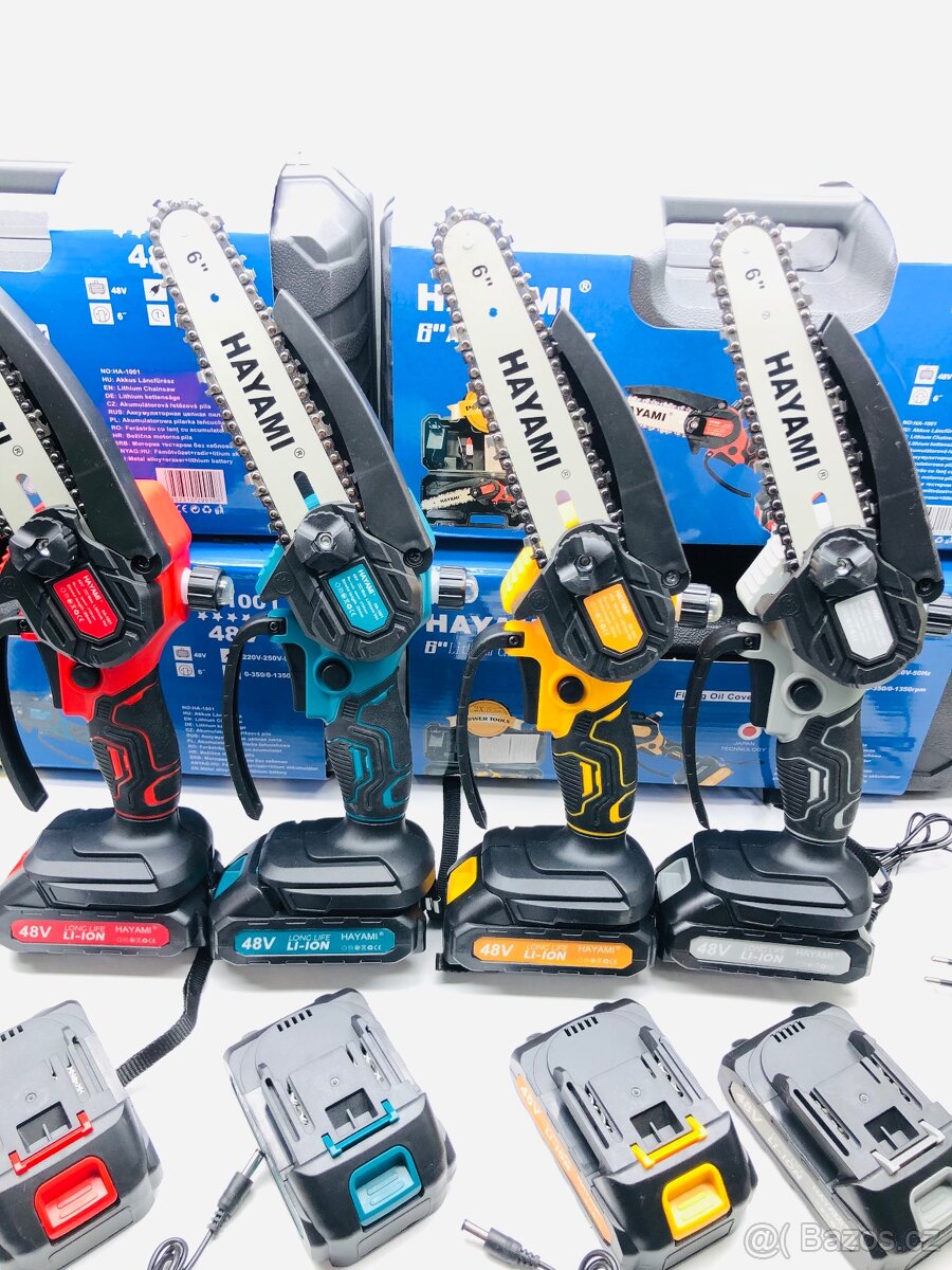 Aku pila 6” s aut. mazáním + 2xbaterie, nabíječka,box