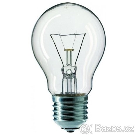 Lustrové plastové objímky E27+žárovky E27/60W/75W