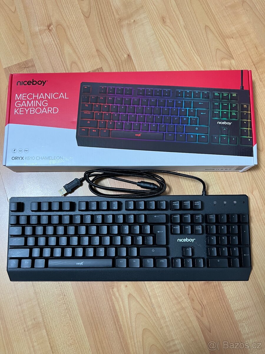 Klávesnice Niceboy ORYX K610 Chameleon, podsvícená