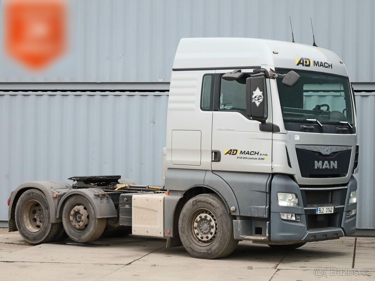 MAN TGX 24.480, 6x2, EURO 6, HYDRAULIKA, AUTOMAT, ZVEDACÍ N