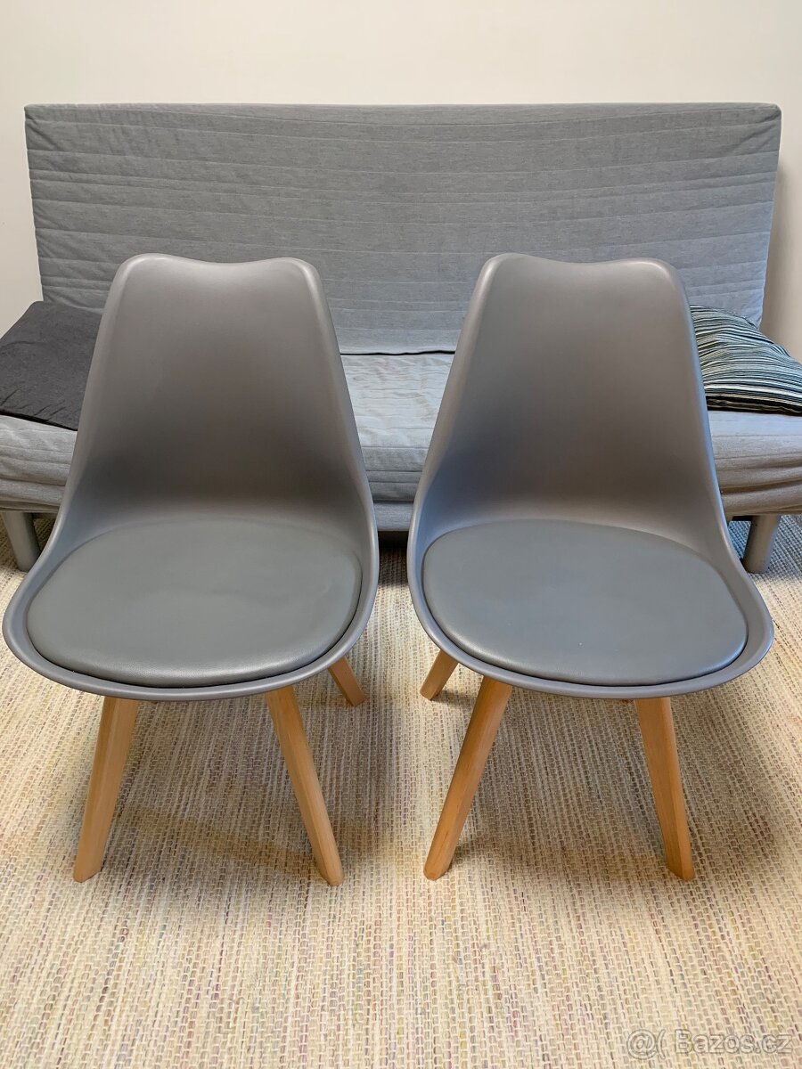 Jídelní židle retro šedé