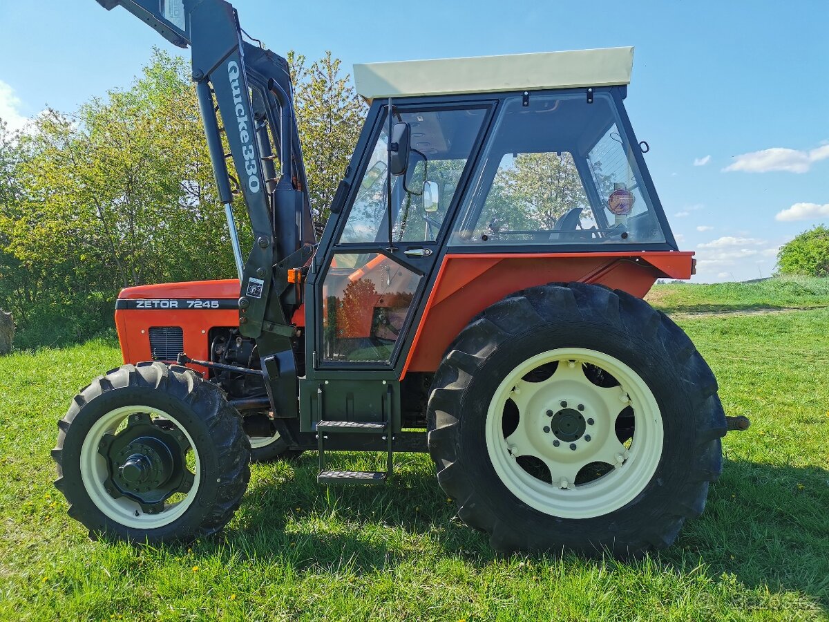 ZETOR 7245 S ČELNÍM NAKLADAČEM QUICKE 330