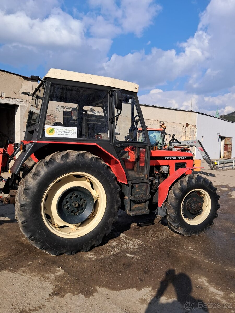 Zetor 7745, mulčovač Zanon, radlice na sníh