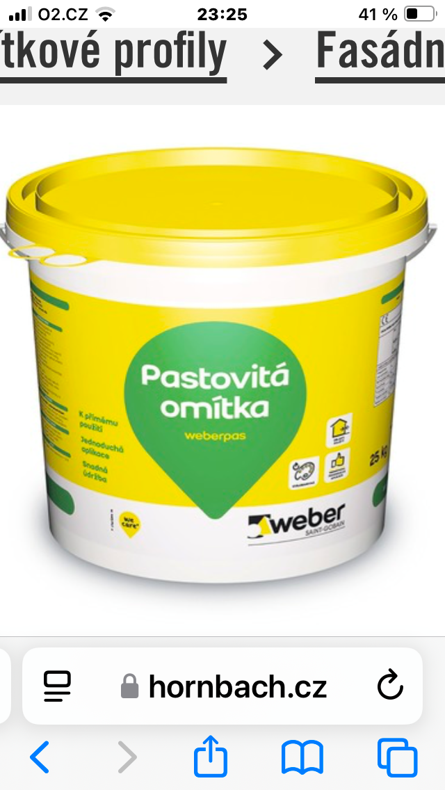 pastovitá omítka Weber