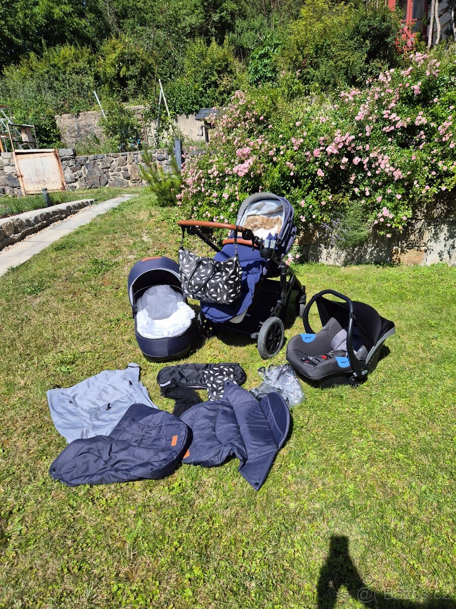 Kočárek Kinderkraft 3v1 – kompletní set + bohaté příslušenst