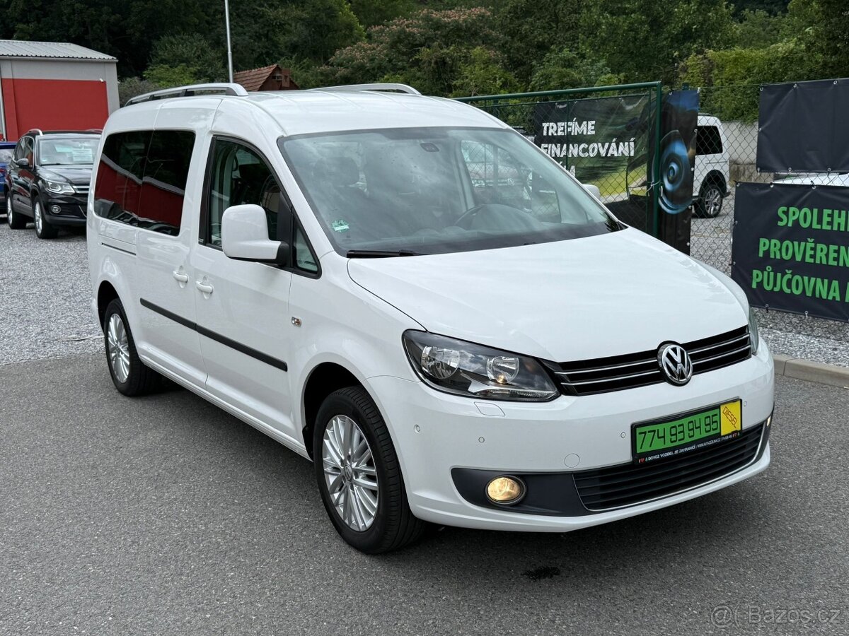 ► VW CADDY MAXI 1,6 TDI CUP - 7 MÍST, AUTOM. PARKOVÁNÍ ◄