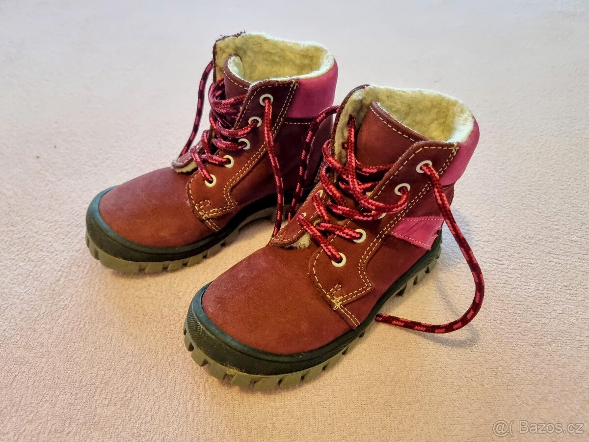 Dětské botičky Boots4U kožené (vel. 24)