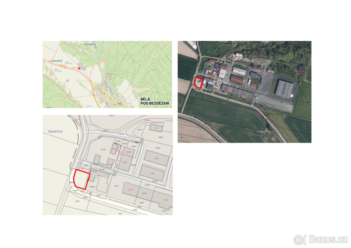 Pozemky v lokalitě Vazačka, k.ú. Vrchbělá