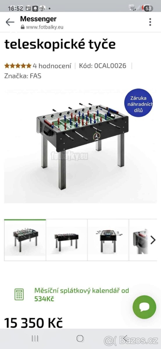 Prodám stolní fotbálek