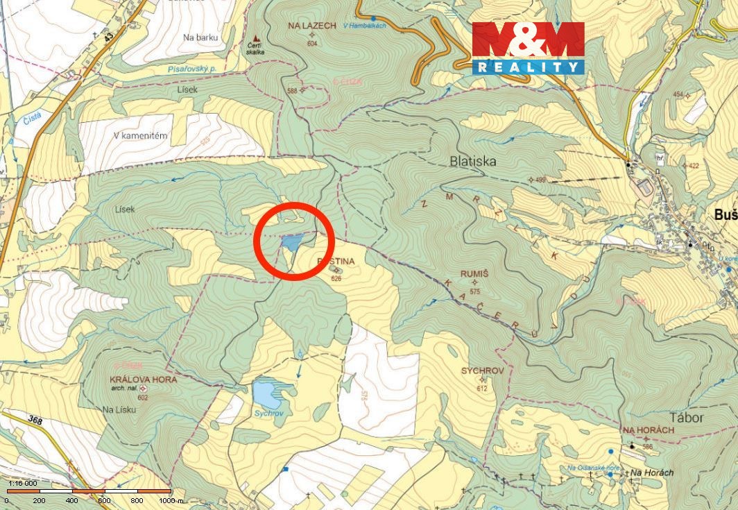 Prodej lesa, 8826 m², Horní Studénky