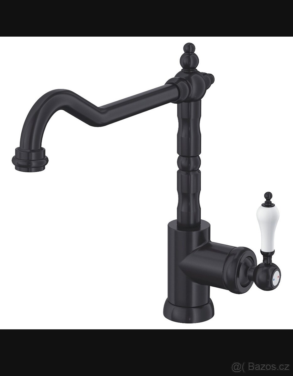 IKEA Kuchyňská mísicí baterie, kartáčovaný černý kov GLITTRA