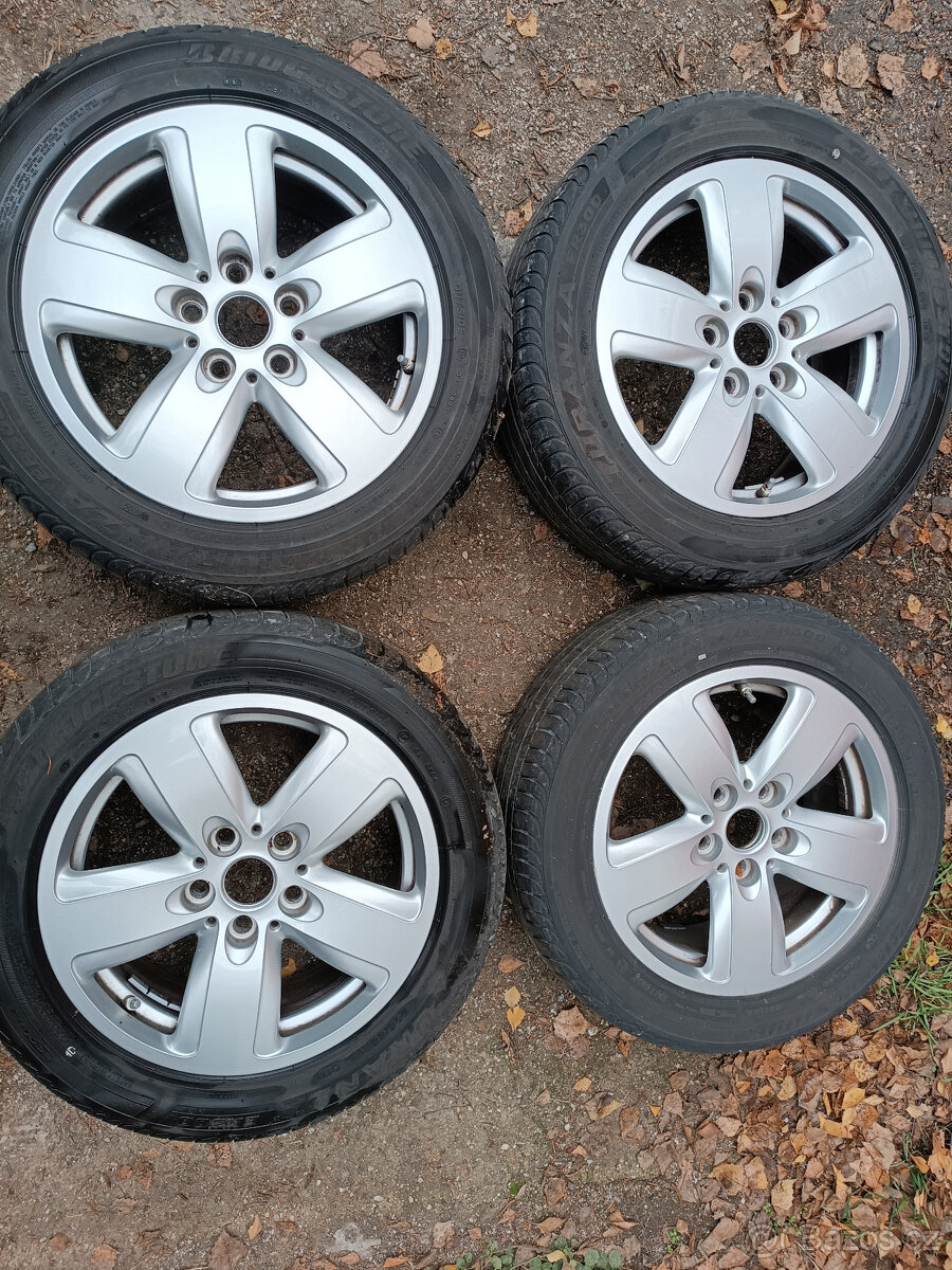 Mini Clubman II - disky 7x16 et52 + čidla + letní 205/55/16