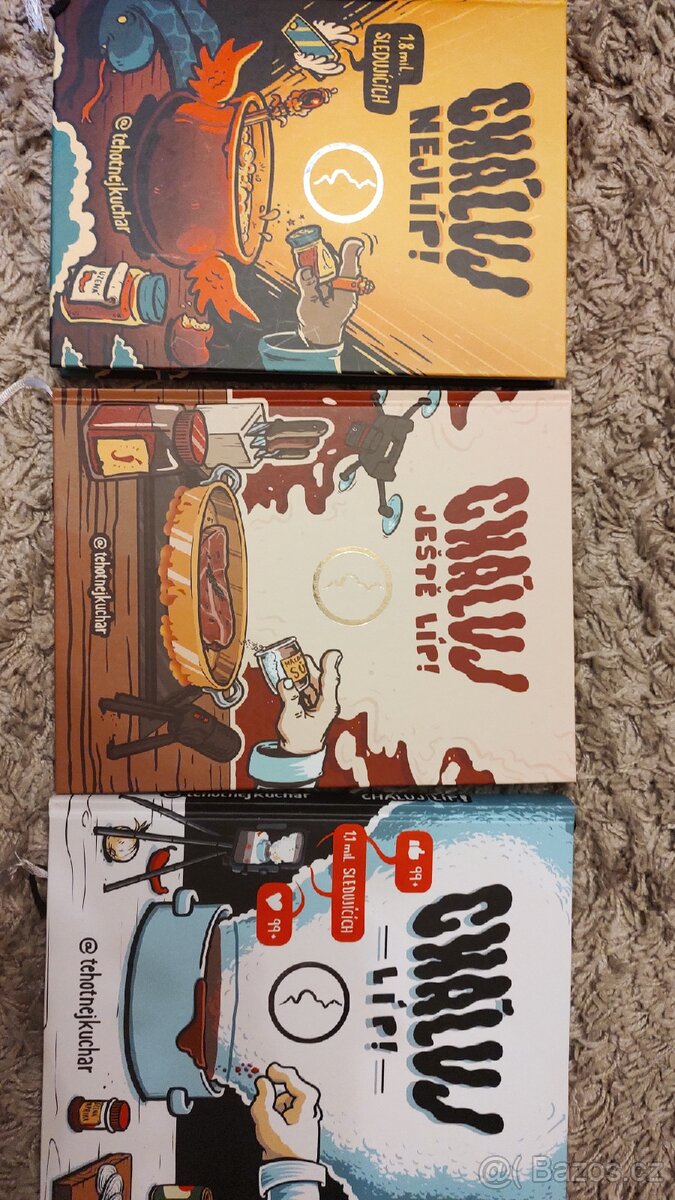 Těhotnej kuchař 3 knihy NOVÉ