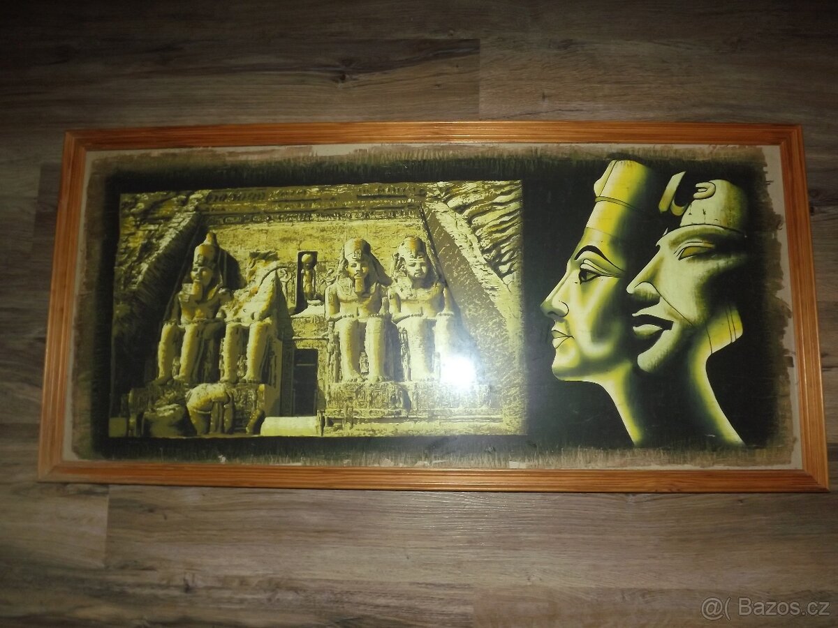 Zarámovaný papyrus o velikosti 47 x 99 cm