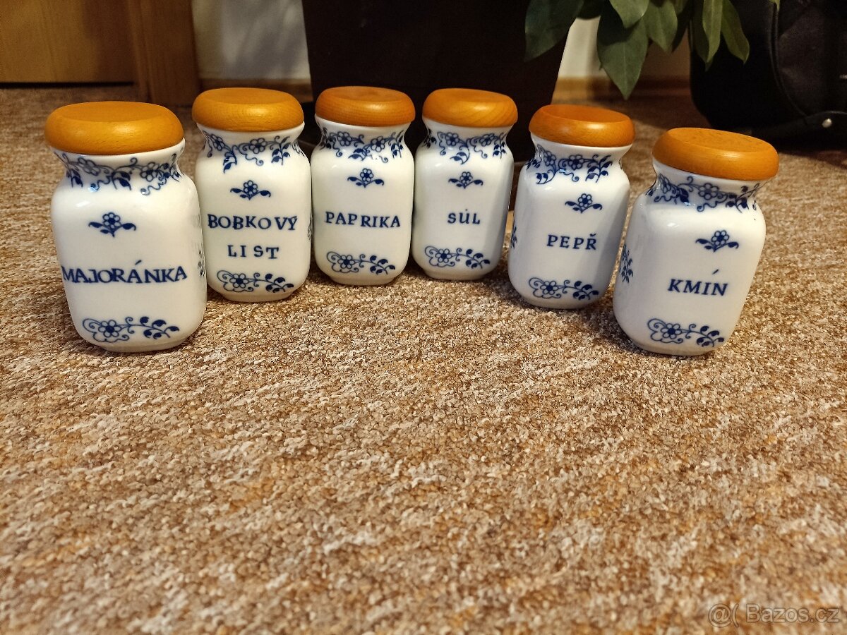 Kořenky set 6ks Thun s dřevěným víčkem Velmi dobrý·Thun