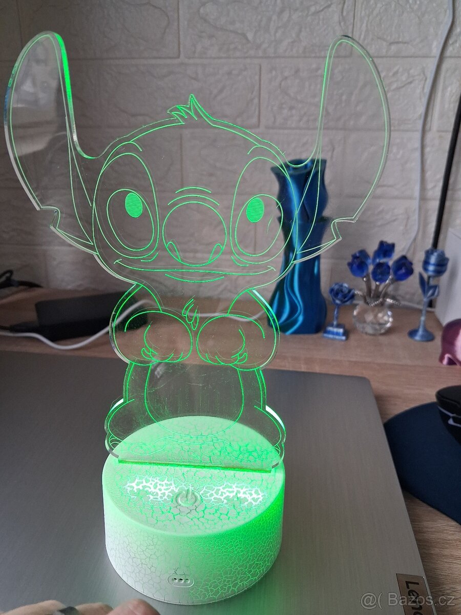 3D lampička Stitch