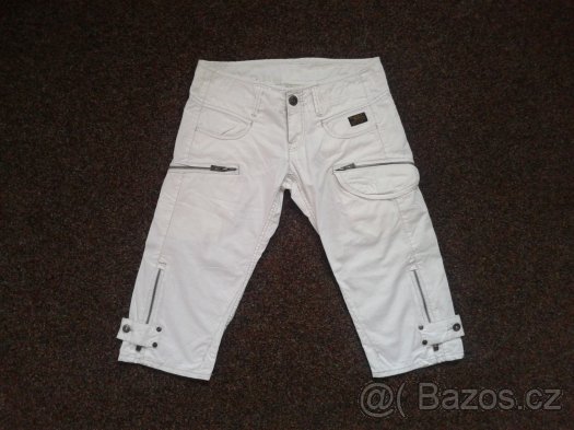 Bílé tříčtvrteční kalhoty - velikost S