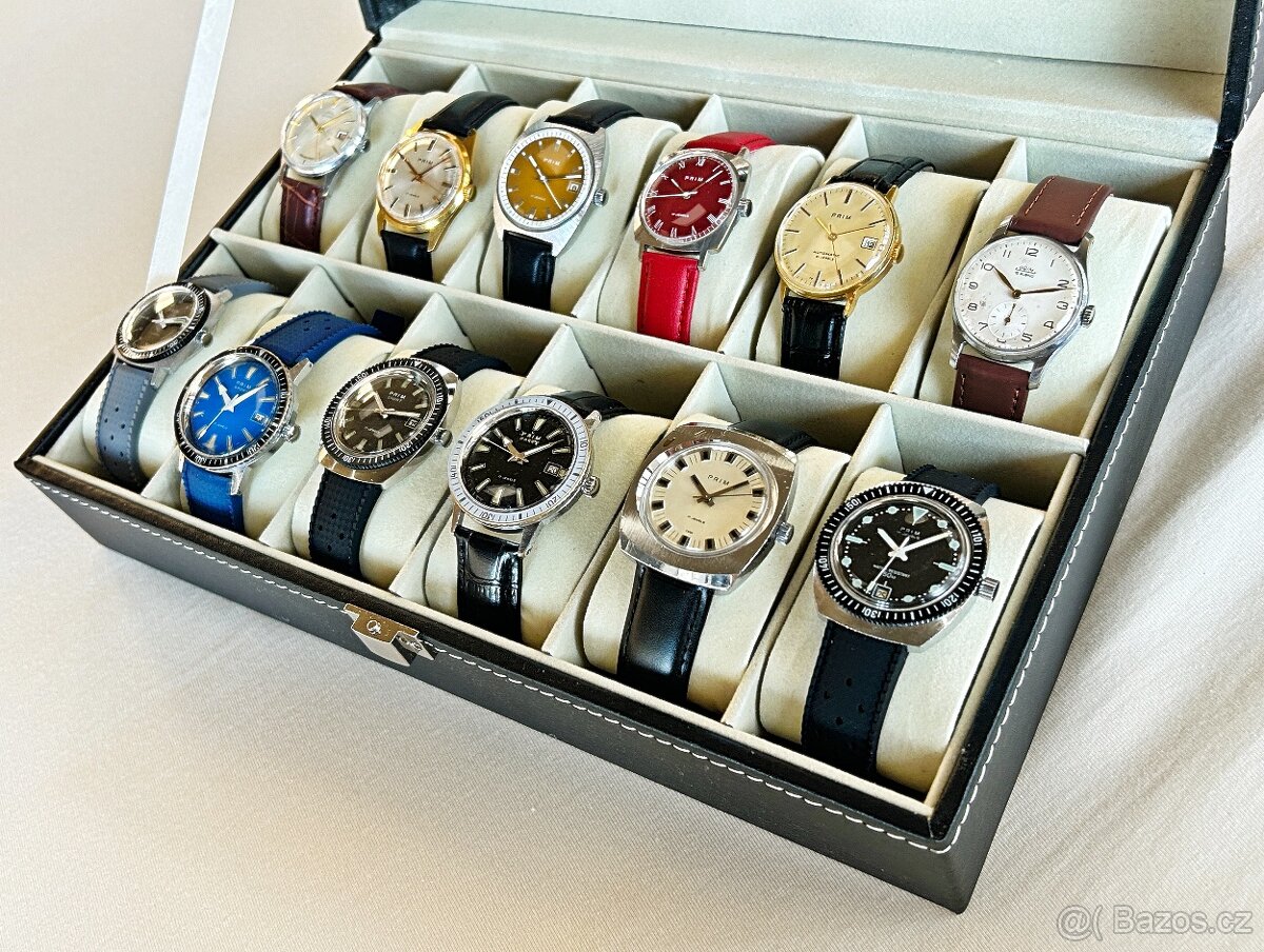 Box na hodinky so skleneným vekom - 12 hodiniek