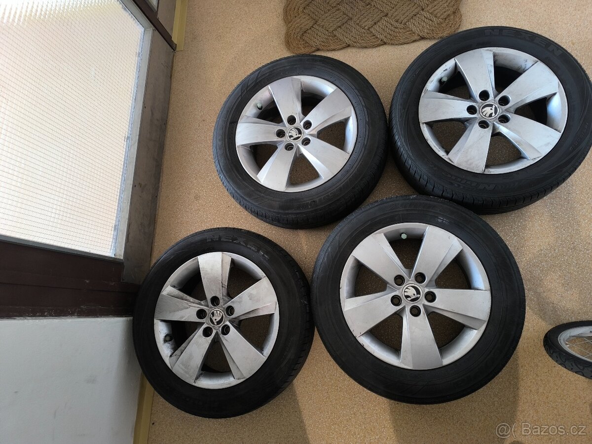 ALU Škoda Rapid, Fabia - 15" Mato + letní 185/60 R15