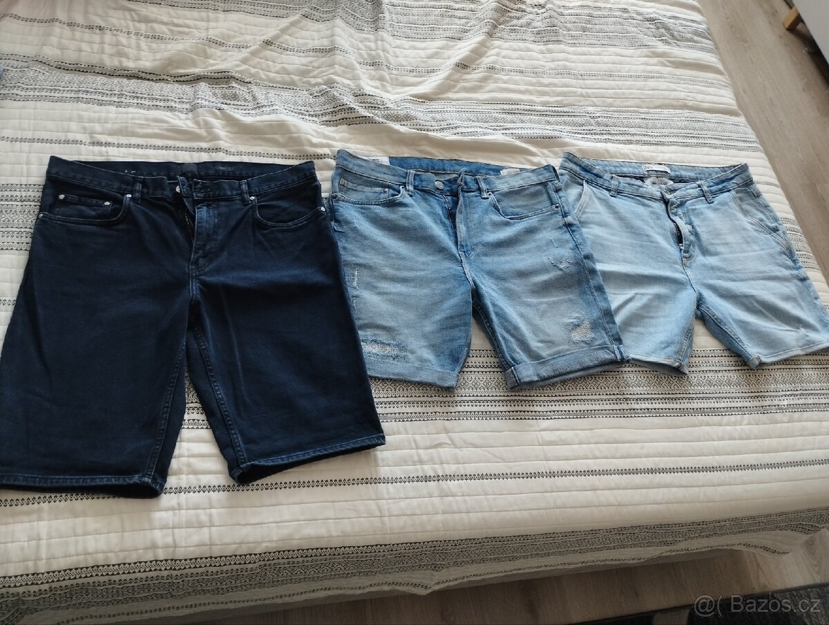 Pánské džínové šortky Zara a Hm 34