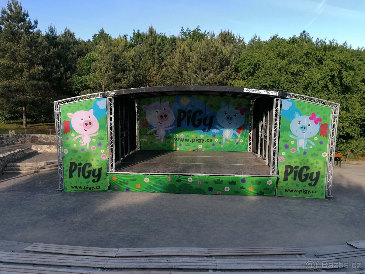 Podium, Stage, 5x4, 8x6, party stany, elektrocentrály a dalš