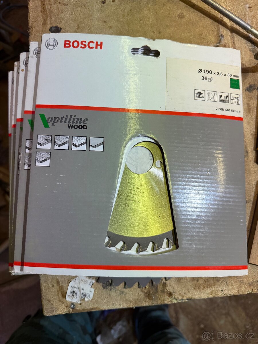 5x kotouč Bosch 190x30mm - cena za všechny