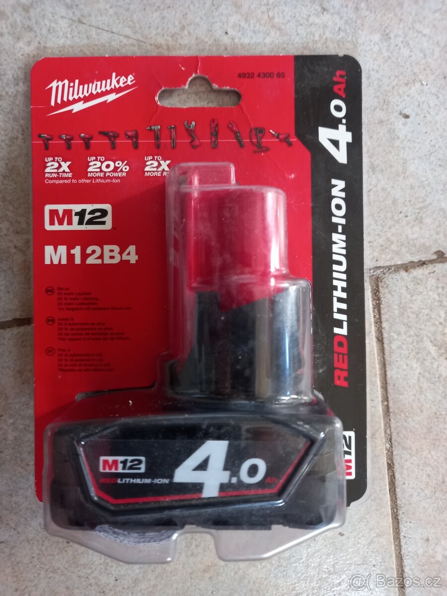 Baterie Milwaukee M12B4 nova