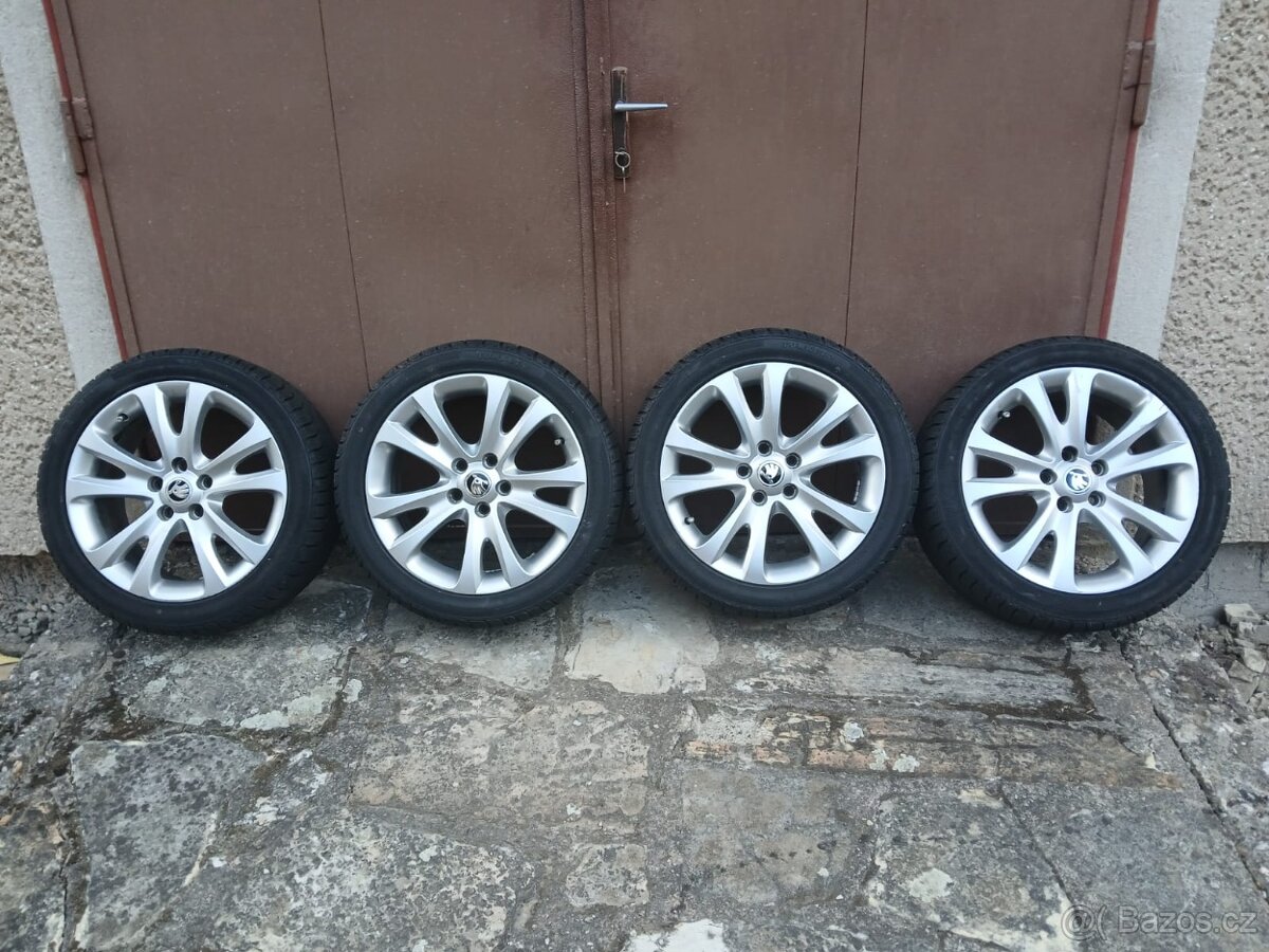 Alu kola 5x112 7,5Jx17H2 ET49 + zimní pneu 225/45 R17 94V