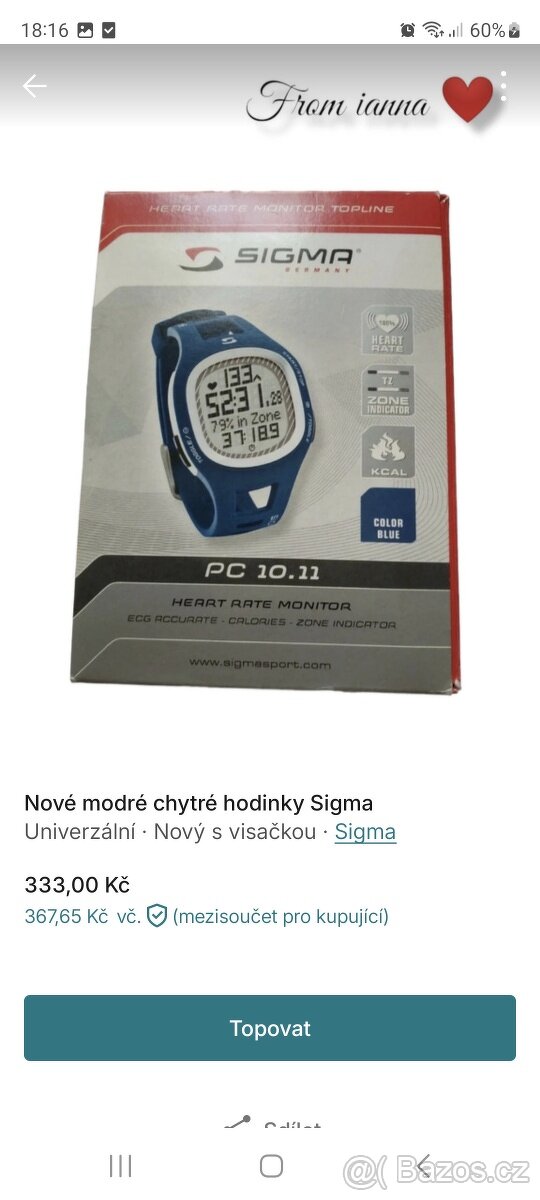 Nové hodinky Sigma