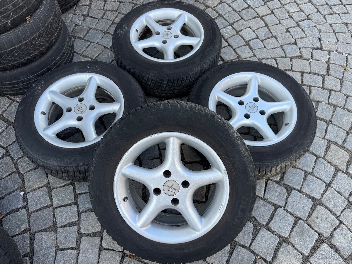 Alu Peugeot 4x108 r15 zimni pneu 195/65 r15 Barum