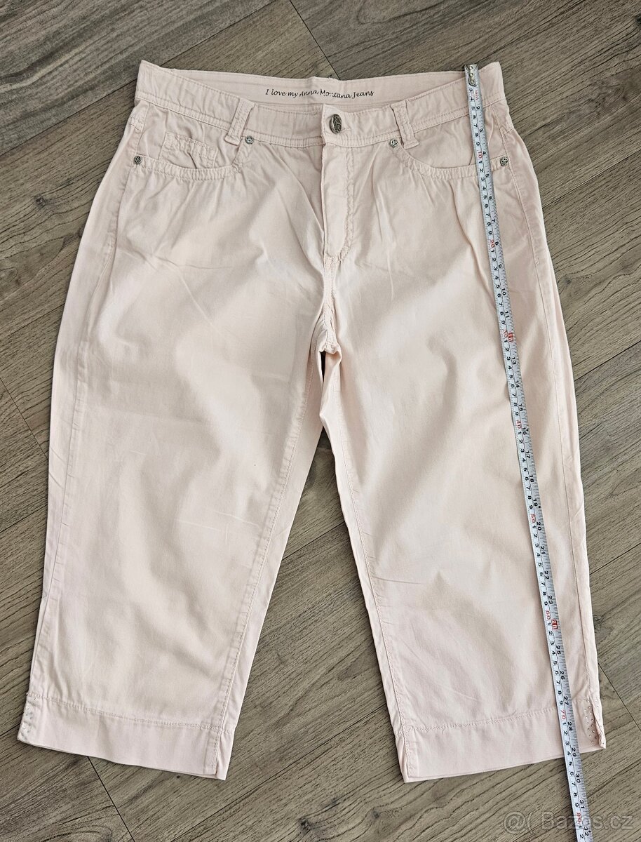 3/4 světle růžové capri kalhoty C&A vel. 40
