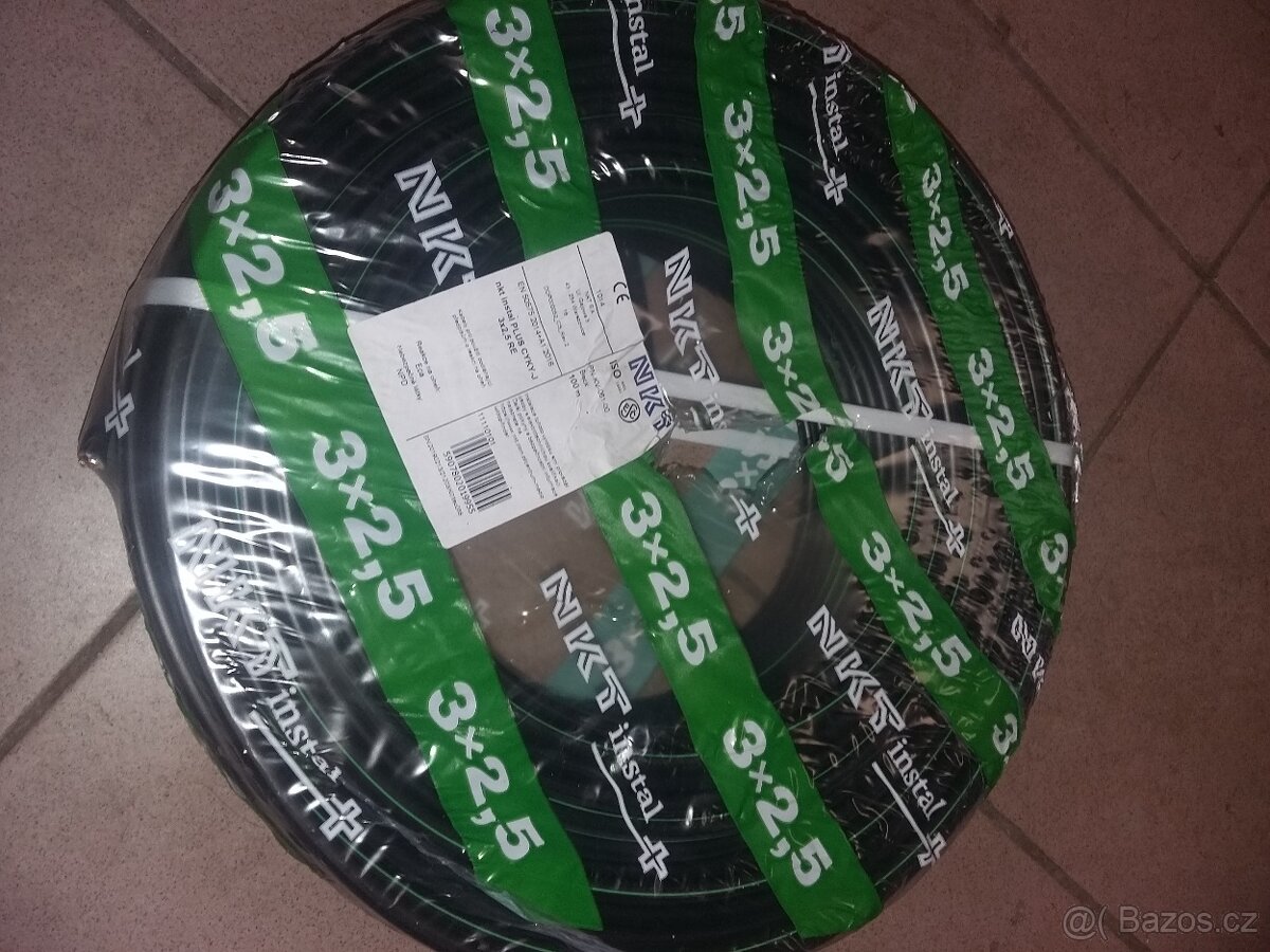 Prodám kabely CYKY-J vypinače ABB a zásuvky ABB