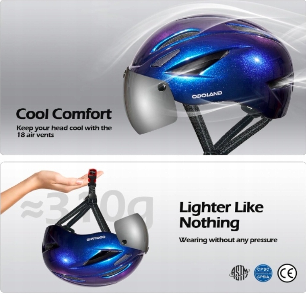 Cyklistická přilba Odoland modrá