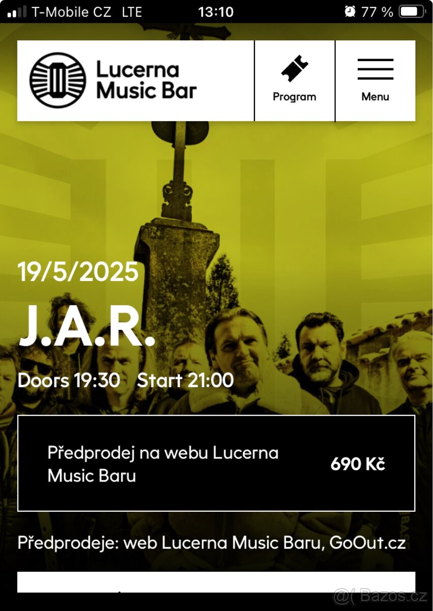 2x lístek na J.A.R.
