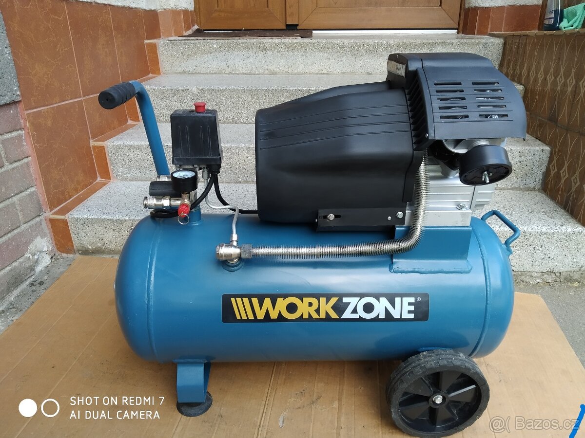 Prodám 2-pístový kompresor Workzone WZ-AC 400/50 - 10 Barů..