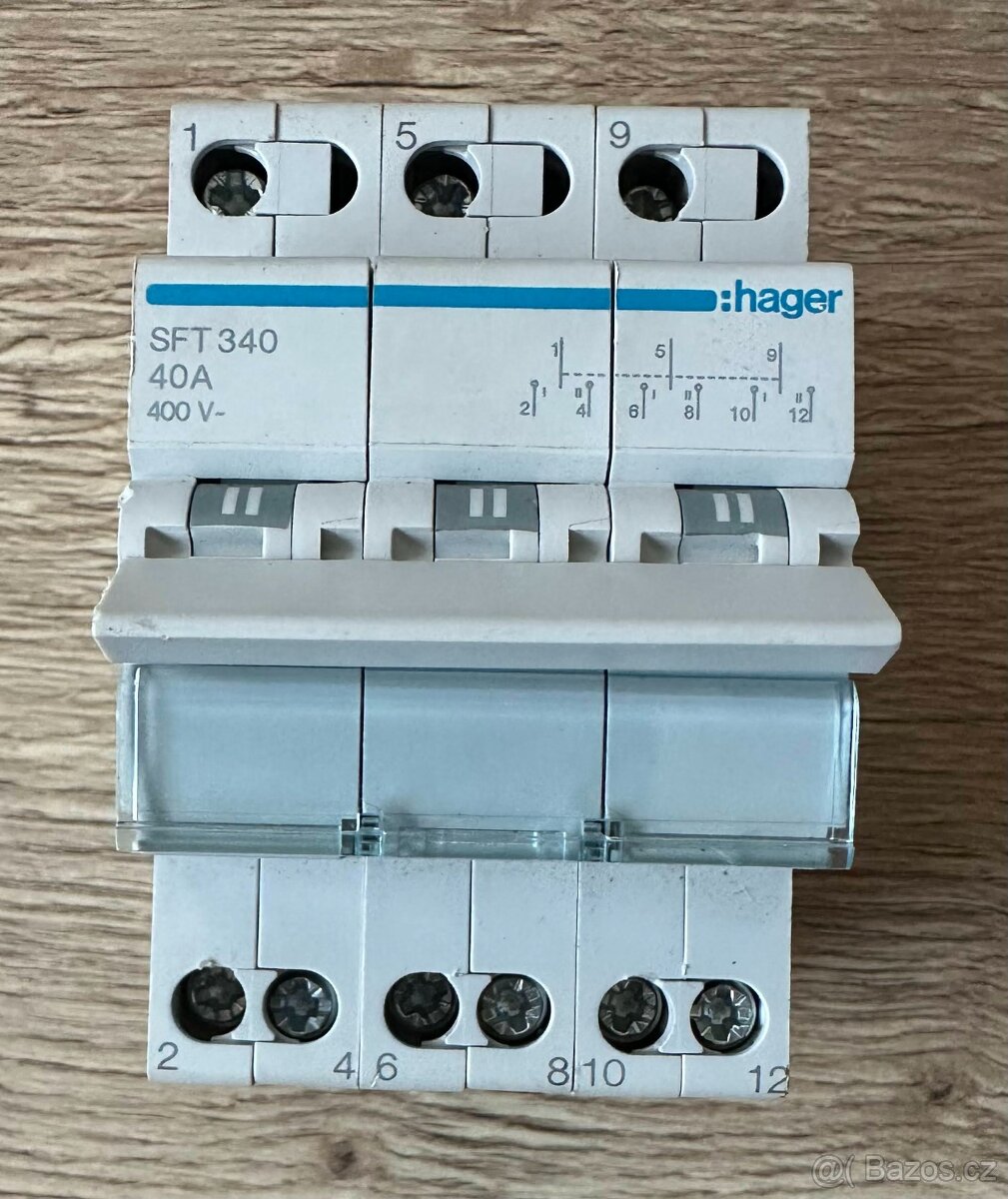 Přepínač skupinový Hager SFT340 3P 40A