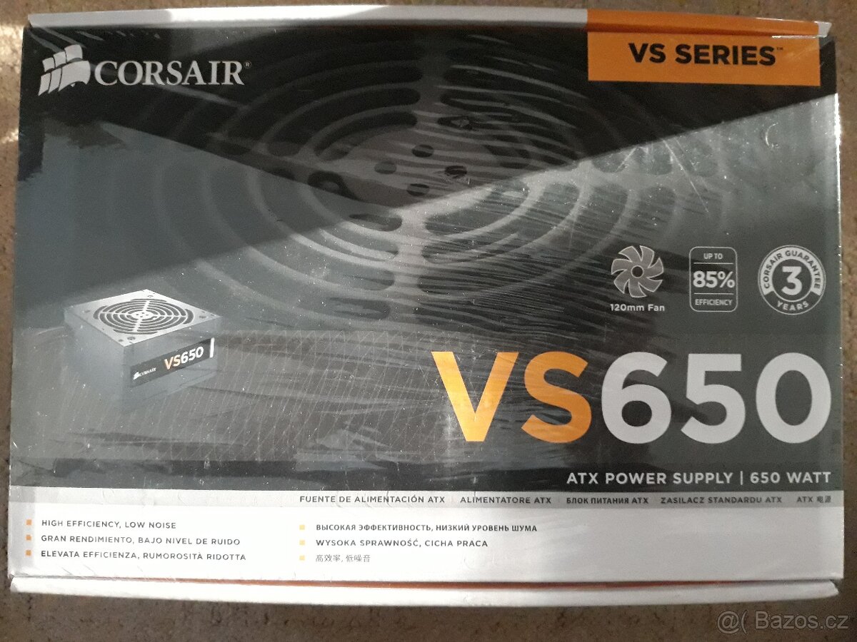 NOVÝ Corsair VS650 650 W.