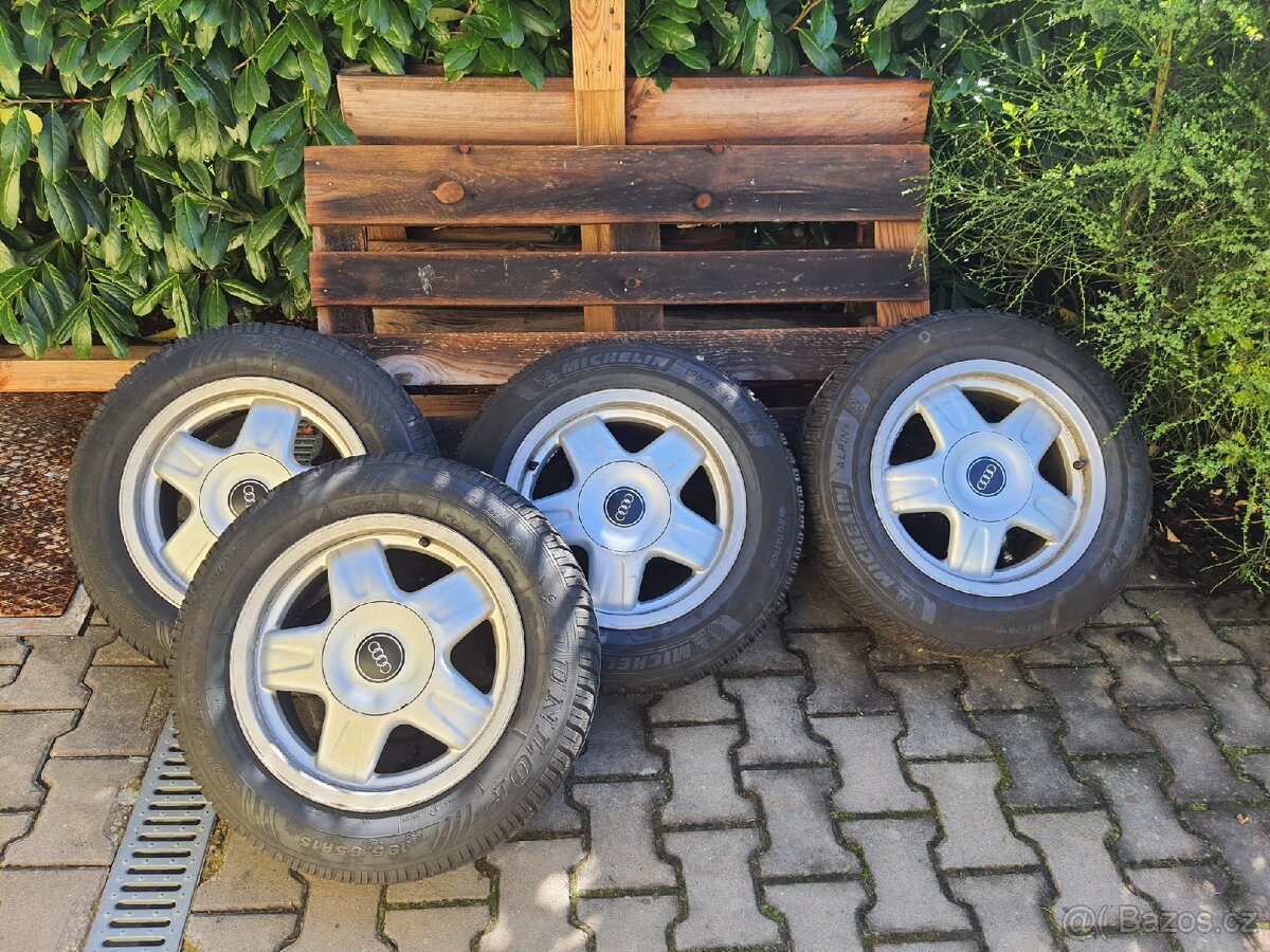 Prodám alu kola s pneu na AUDI 80 r.15