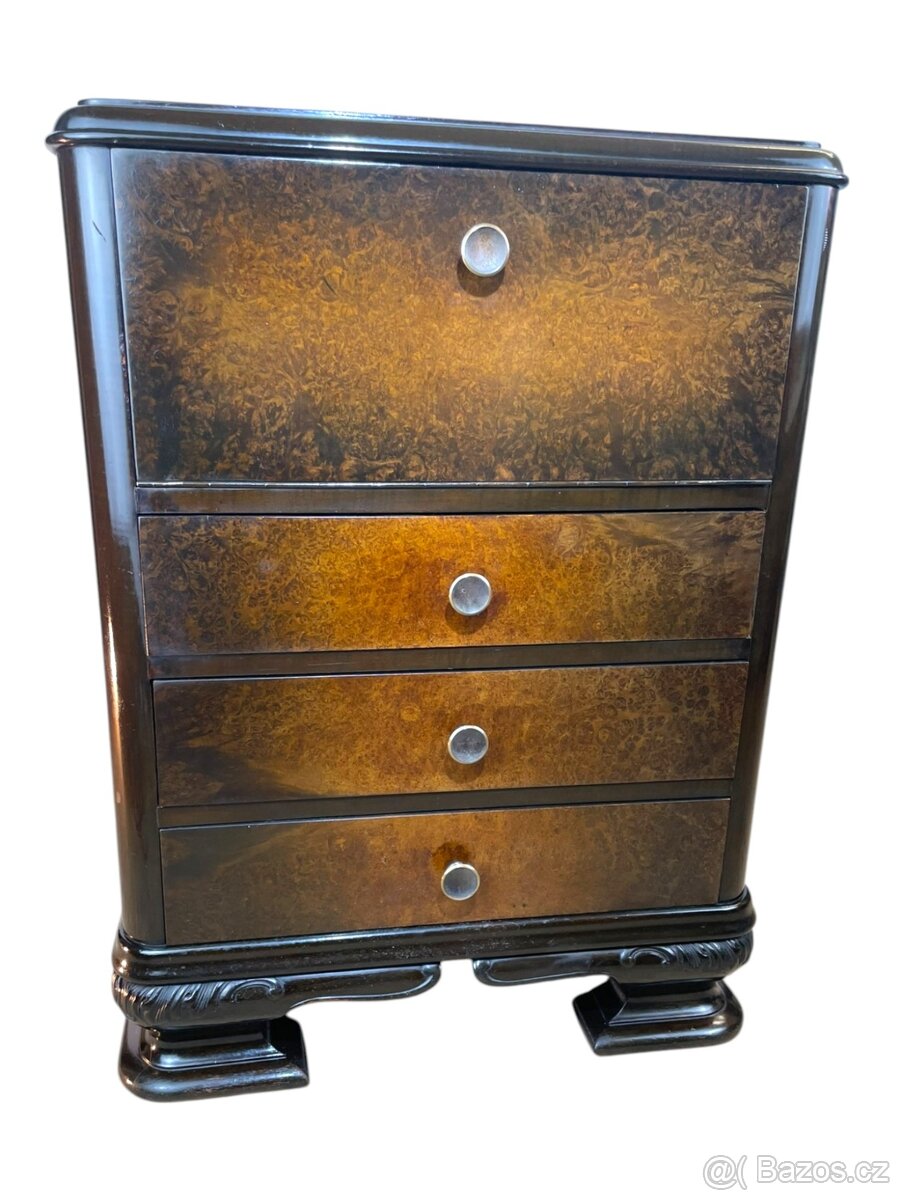 Starožitná komoda nízká Art Deco