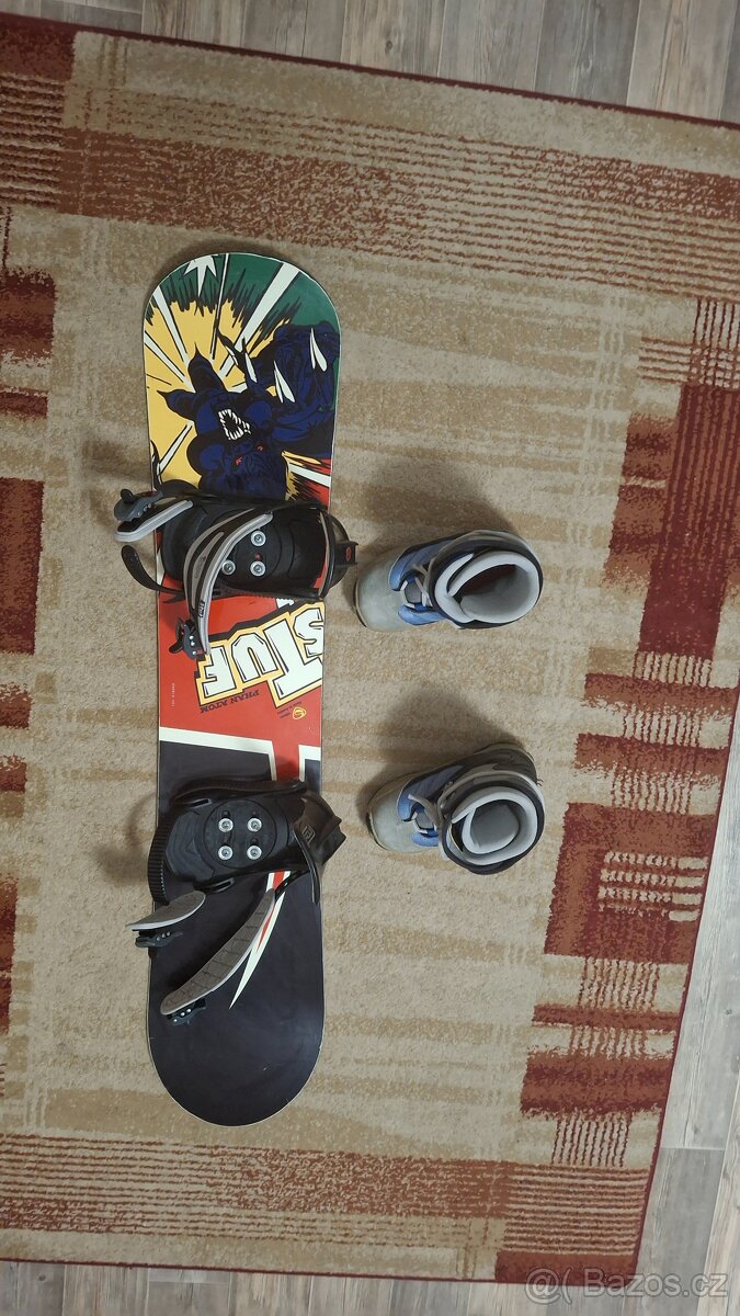 Dětský snowboard 120cm + boty